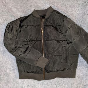 army green puffer coat